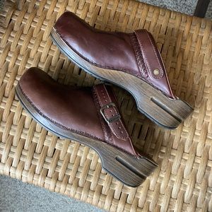 Dansko Open-Back Clog w/Buckle & Braid Detail